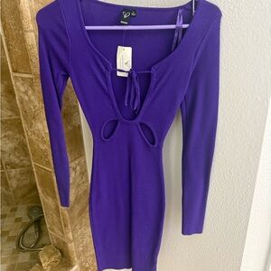 Windsor Purple Cutout Dress